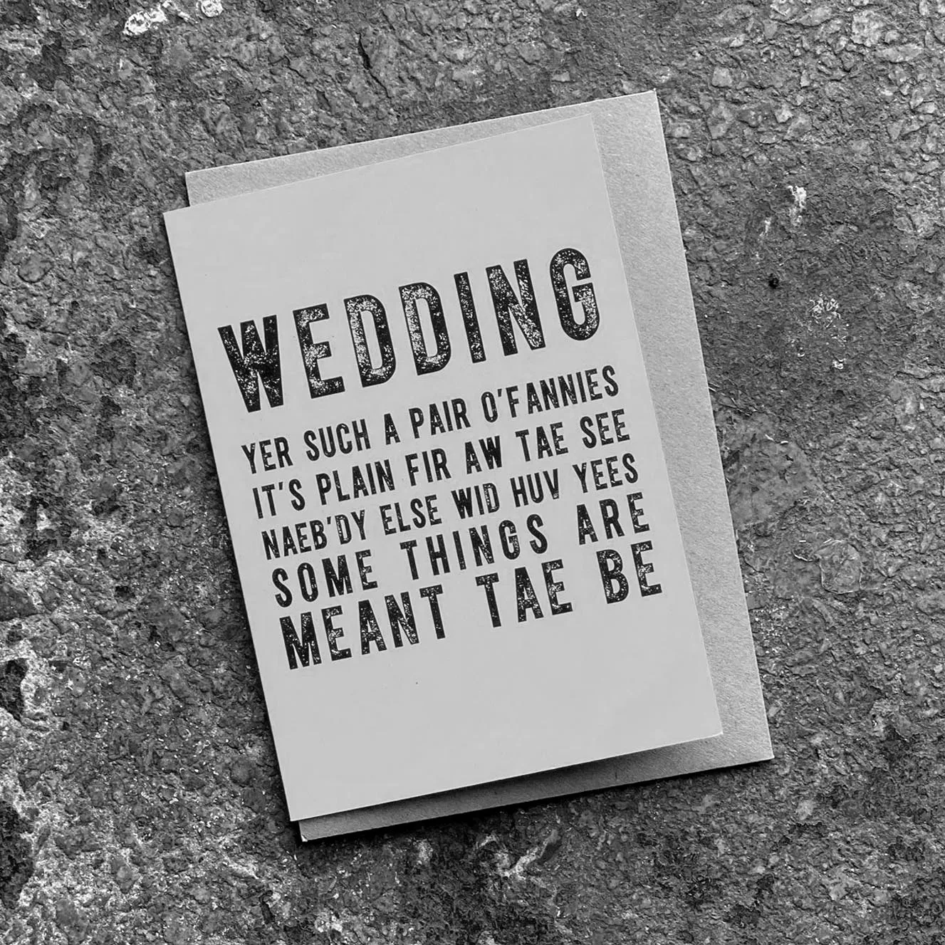 'WEDDING' Scottish Poetry Card