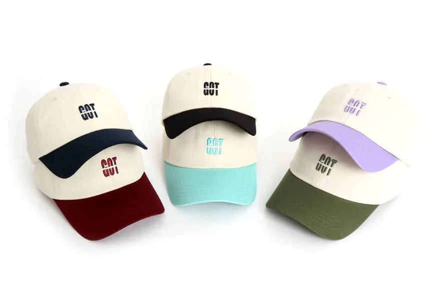 GOT Embroidery Contrast Baseball Caps Color-blocked Hats Unique Novelty Unisex Mens Womens Adjustable Korean Kpop Style Street Fashion Accessories Buckle 100% Cotton Seoul