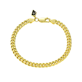 5mm Miami Micro Cuban Curb Bracelet - Yellow Gold