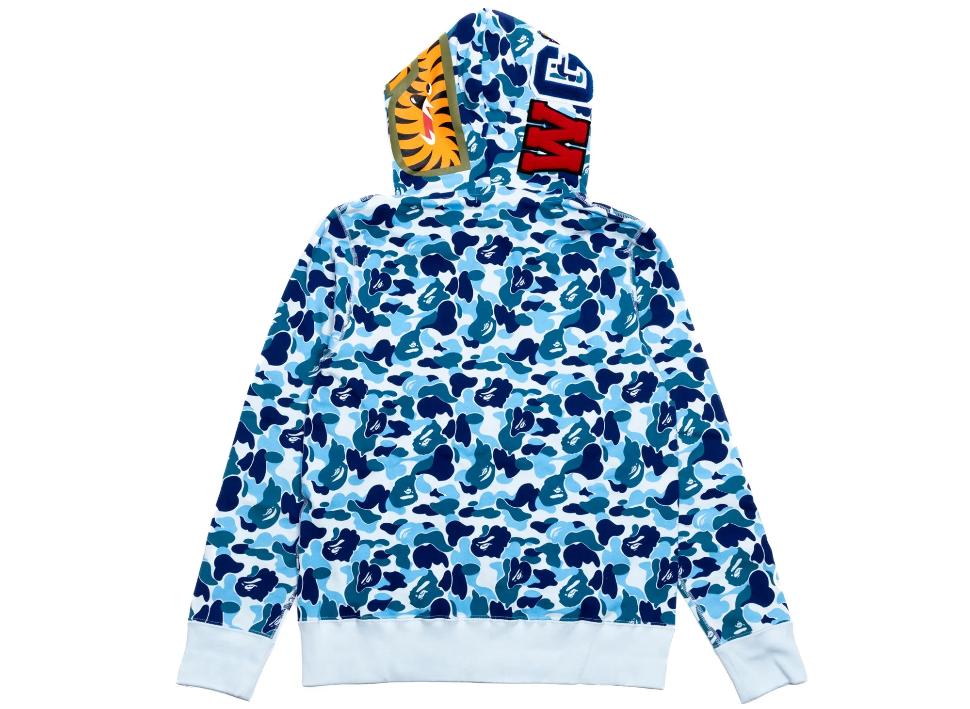 A Bathing Ape ABC Camo Double Shark Full Zip Hoodie in Blue xld