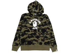 A Bathing Ape 1st Camo College Pullover Hoodie in Green xld