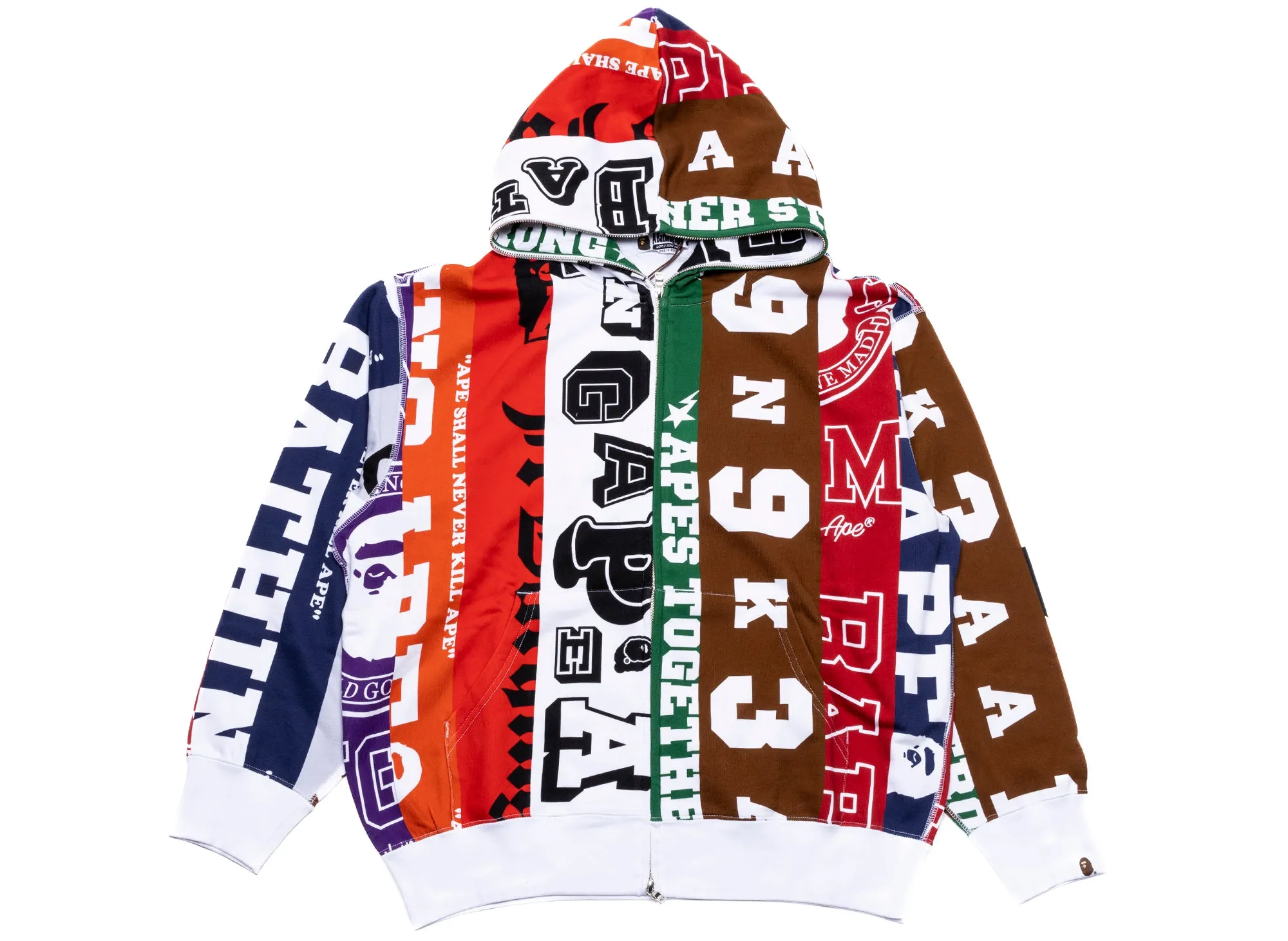 A Bathing Ape Fans Scarf Full Zip Hoodie xld