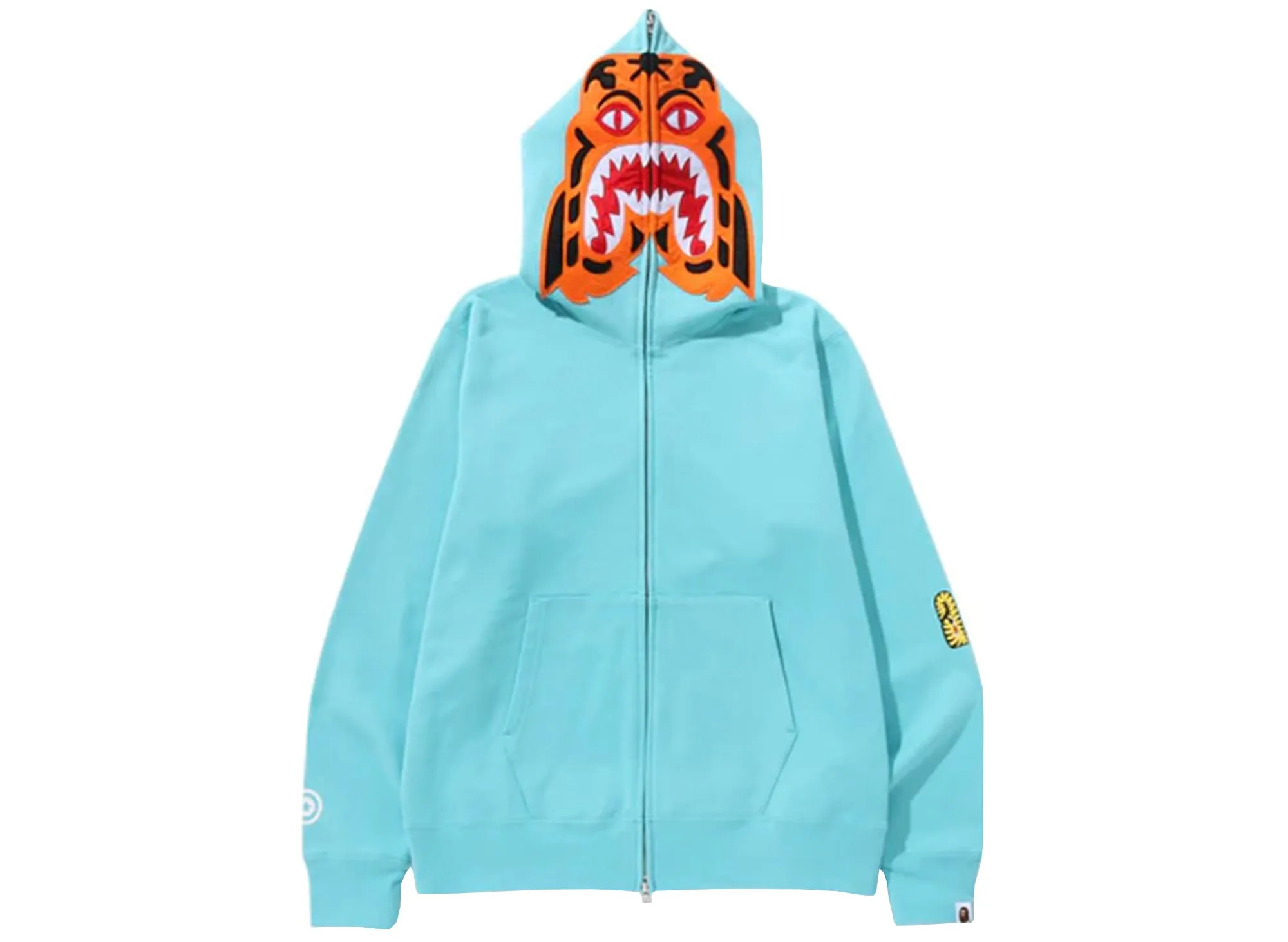 A Bathing Ape Tiger Full Zip Hoodie in Blue xld all