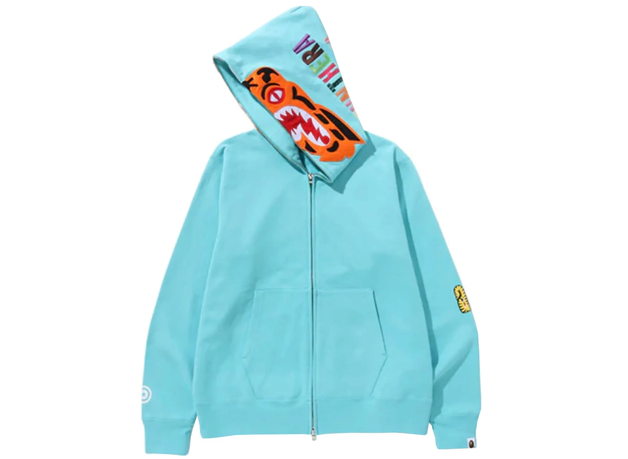 A Bathing Ape Tiger Full Zip Hoodie in Blue xld all