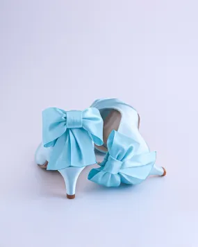 Abby Blue Box Matching Bow on Back