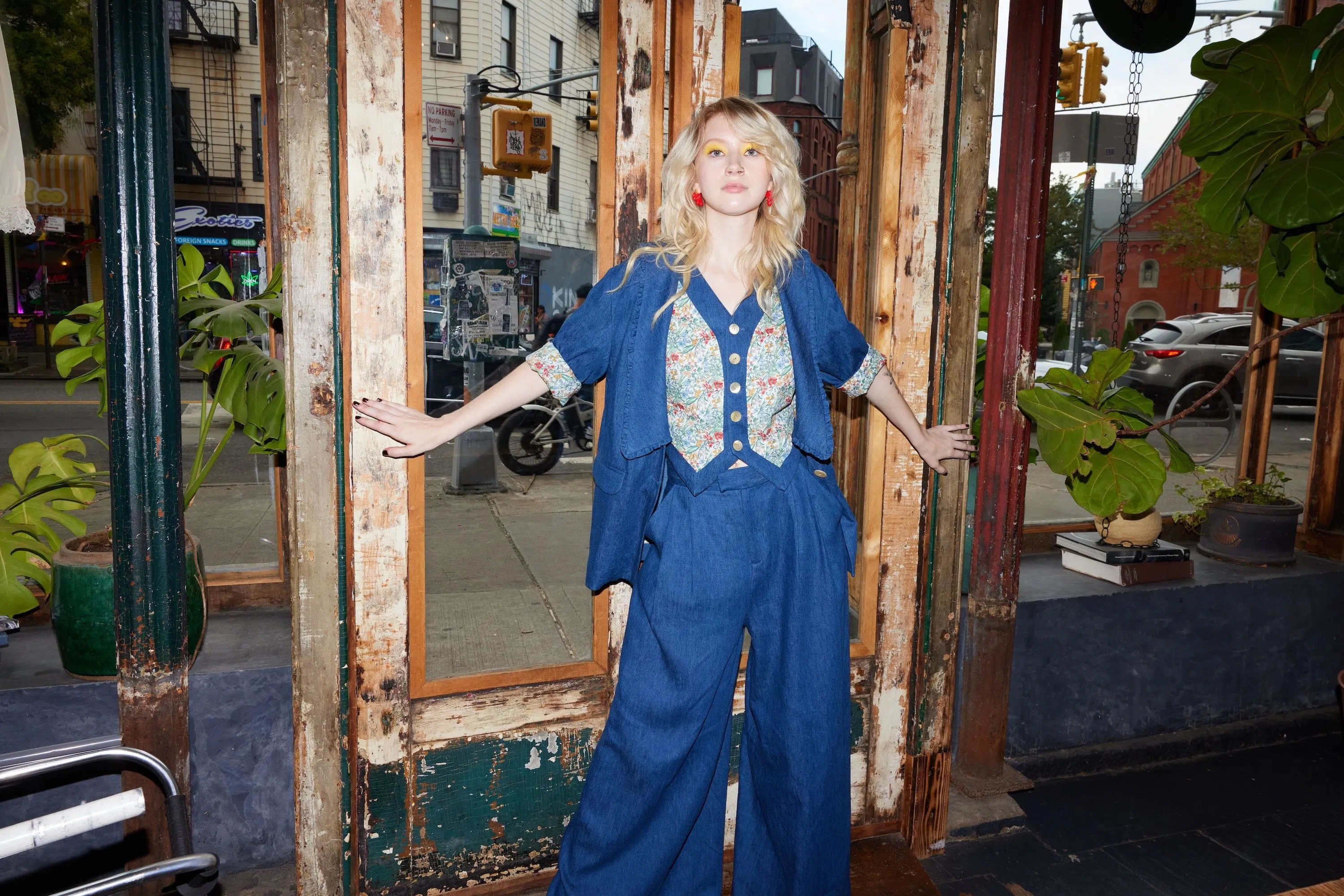 Annie Vest in Soft Denim