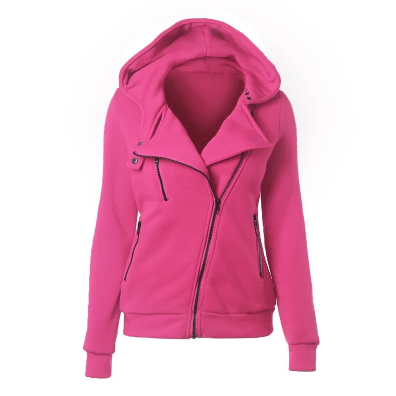 Amy Fashion - Casual Simple Zipper Basic Jackets