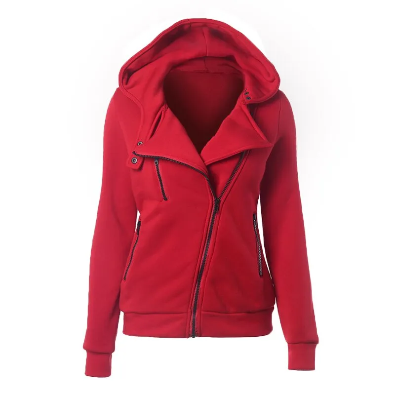 Amy Fashion - Casual Simple Zipper Basic Jackets