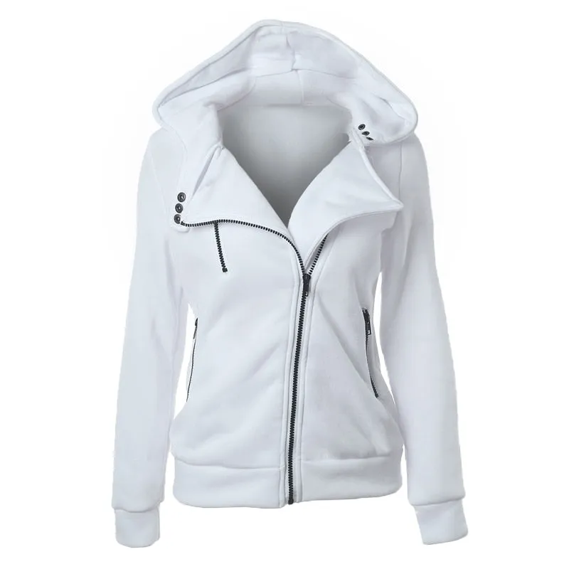 Amy Fashion - Casual Simple Zipper Basic Jackets