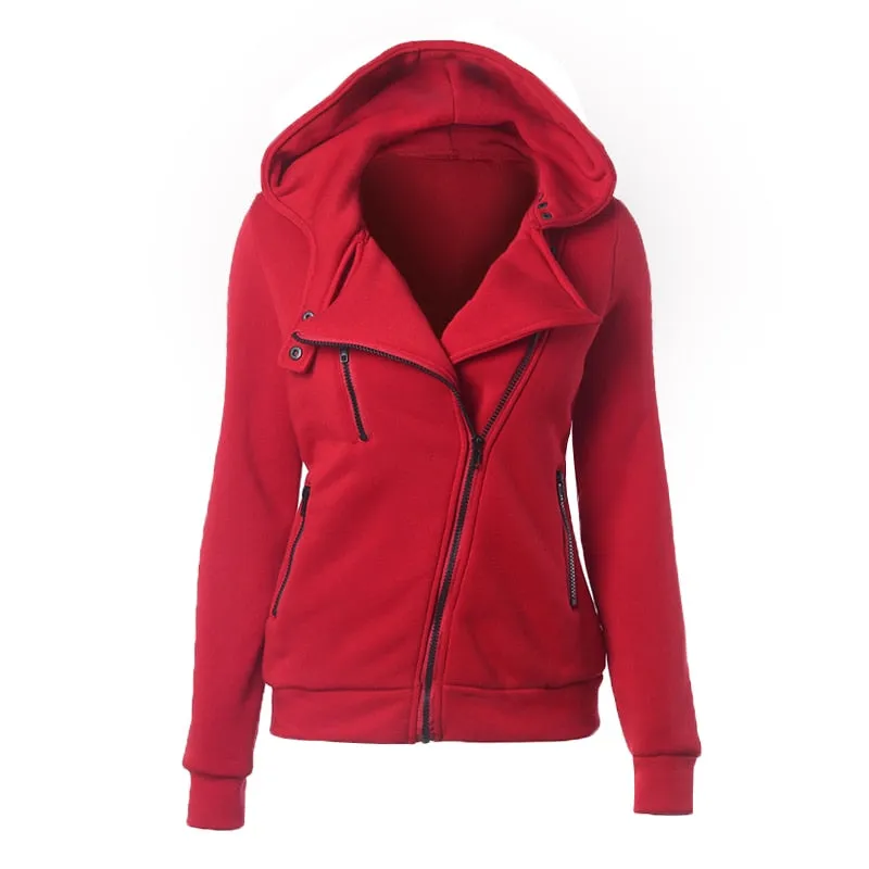 Amy Fashion - Casual Simple Zipper Basic Jackets