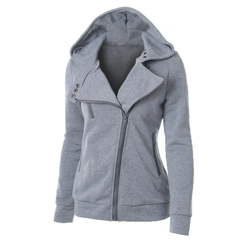 Amy Fashion - Casual Simple Zipper Basic Jackets