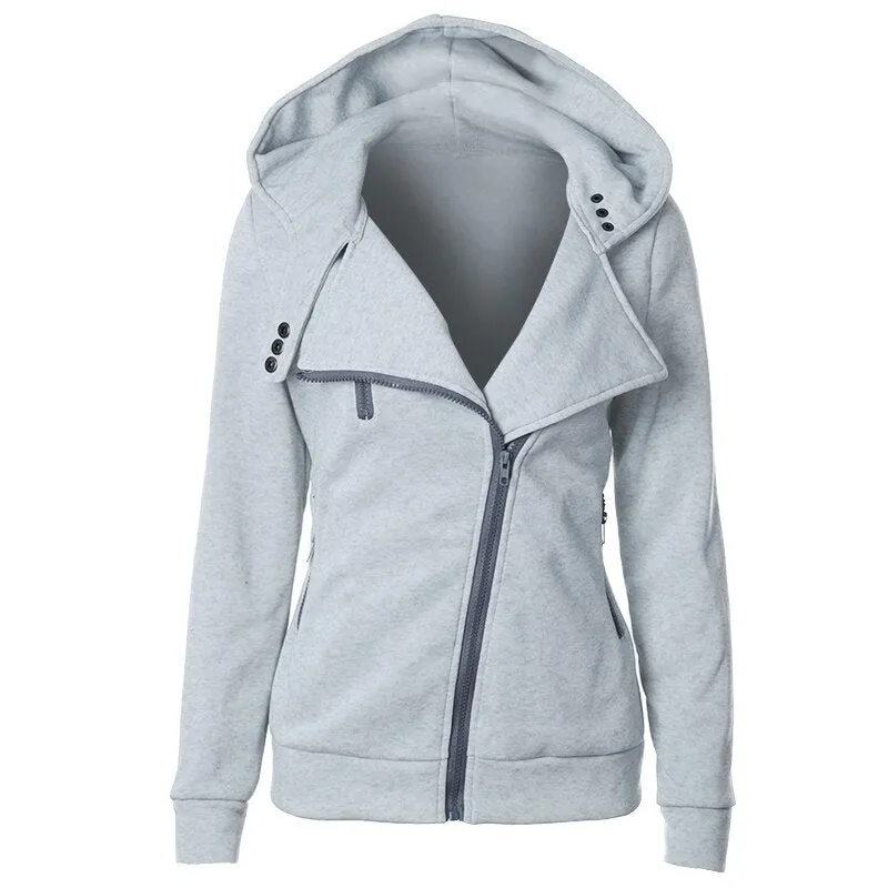 Amy Fashion - Casual Simple Zipper Basic Jackets