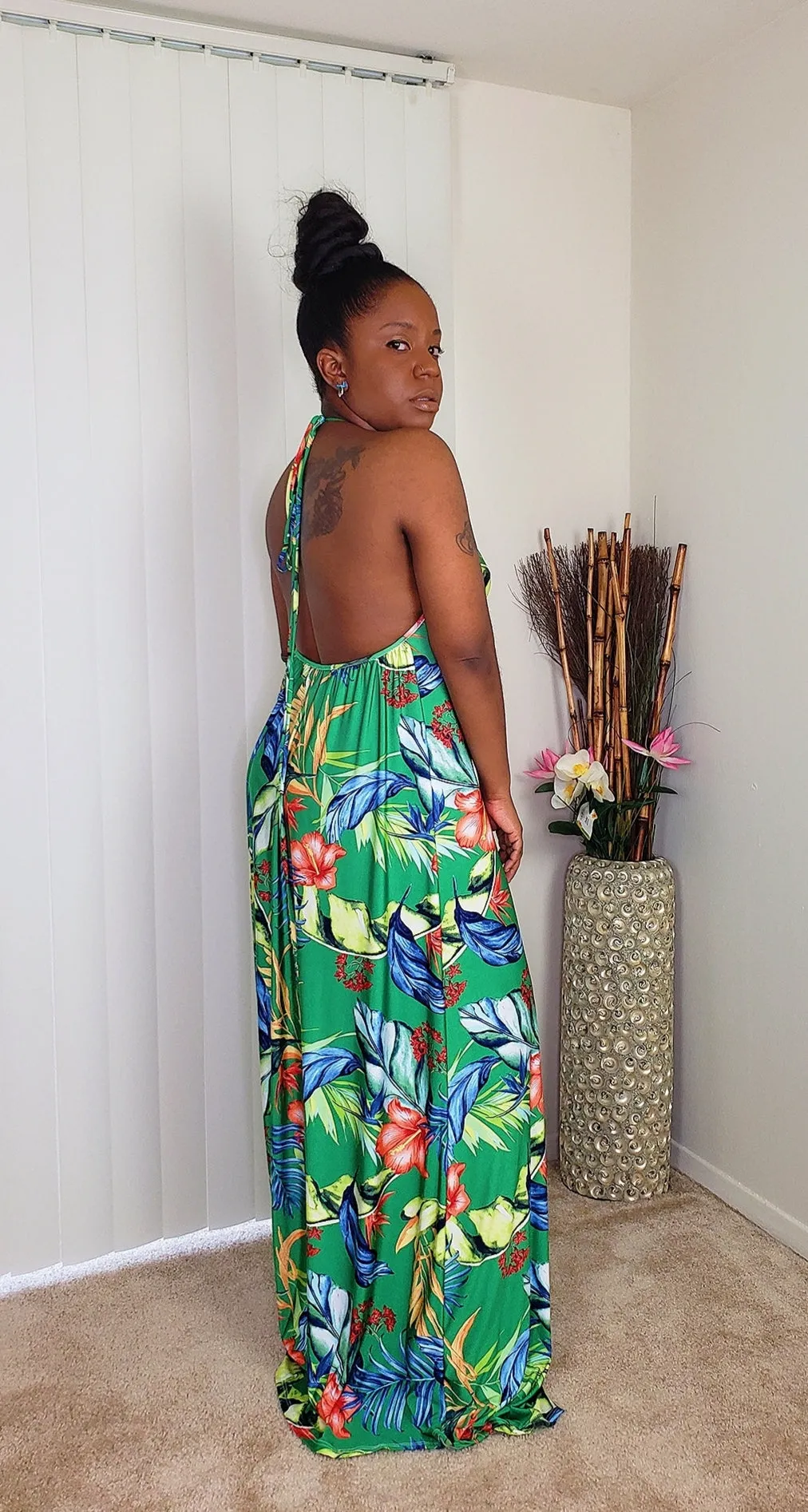 PARADISE - Tropical Maxi Dress