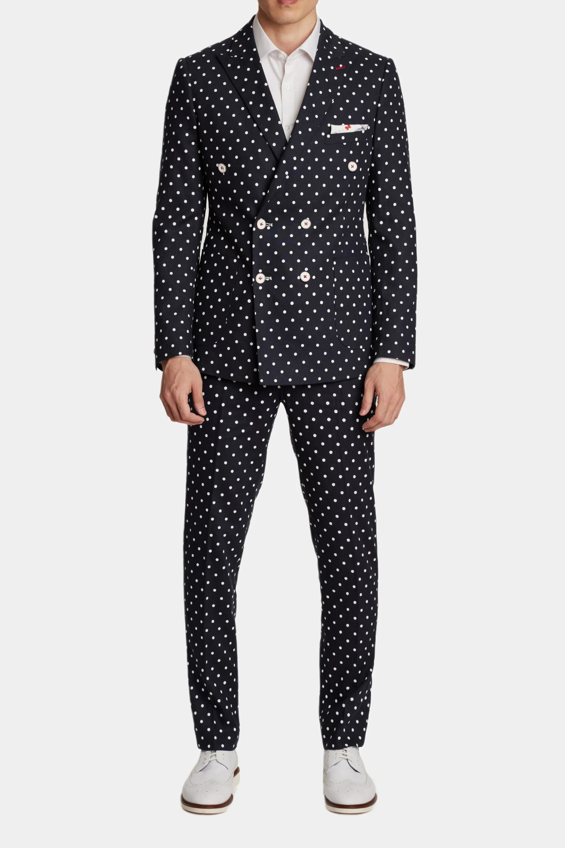 Polka Dots Slim Downing Pants