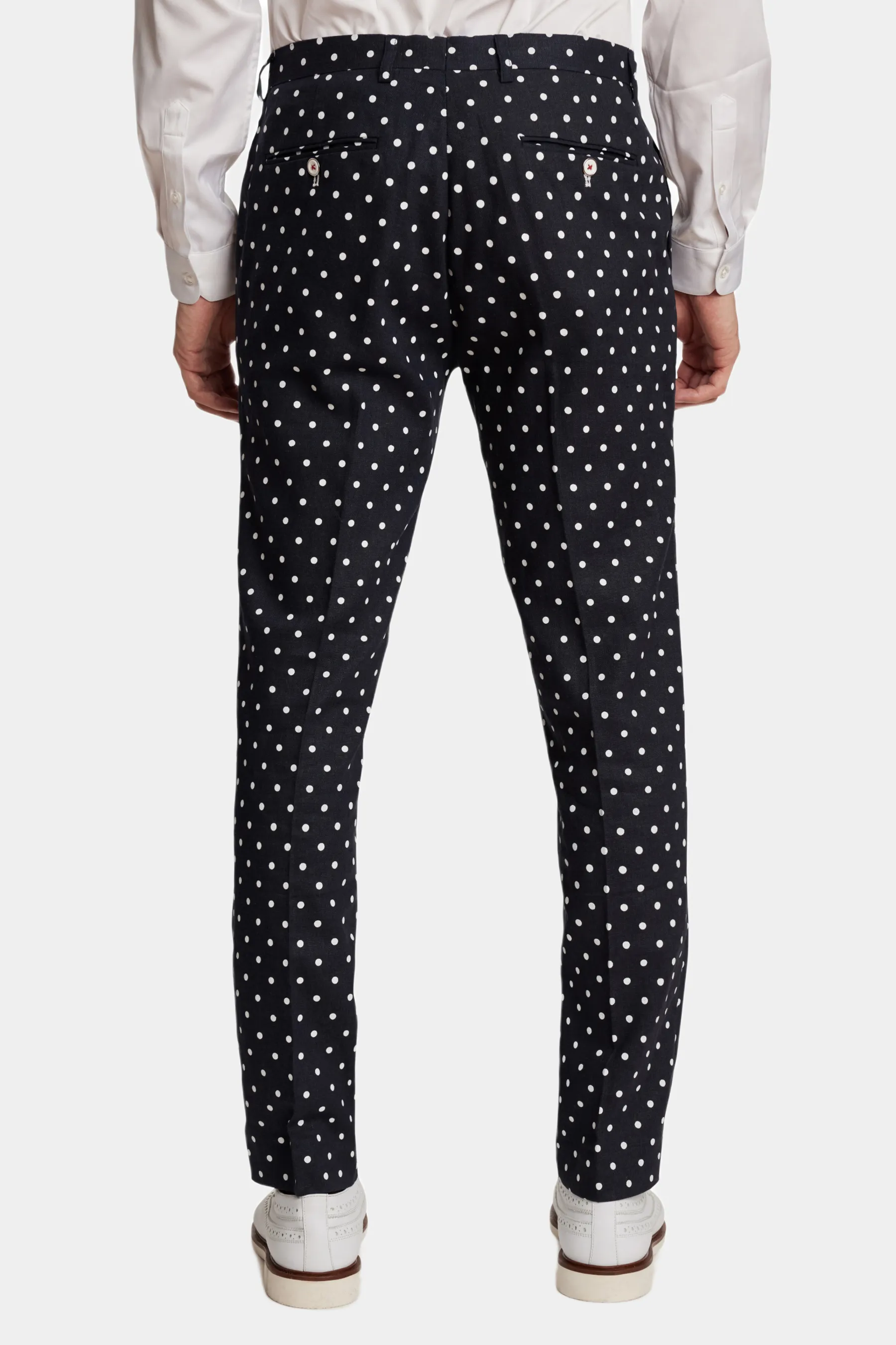 Polka Dots Slim Downing Pants