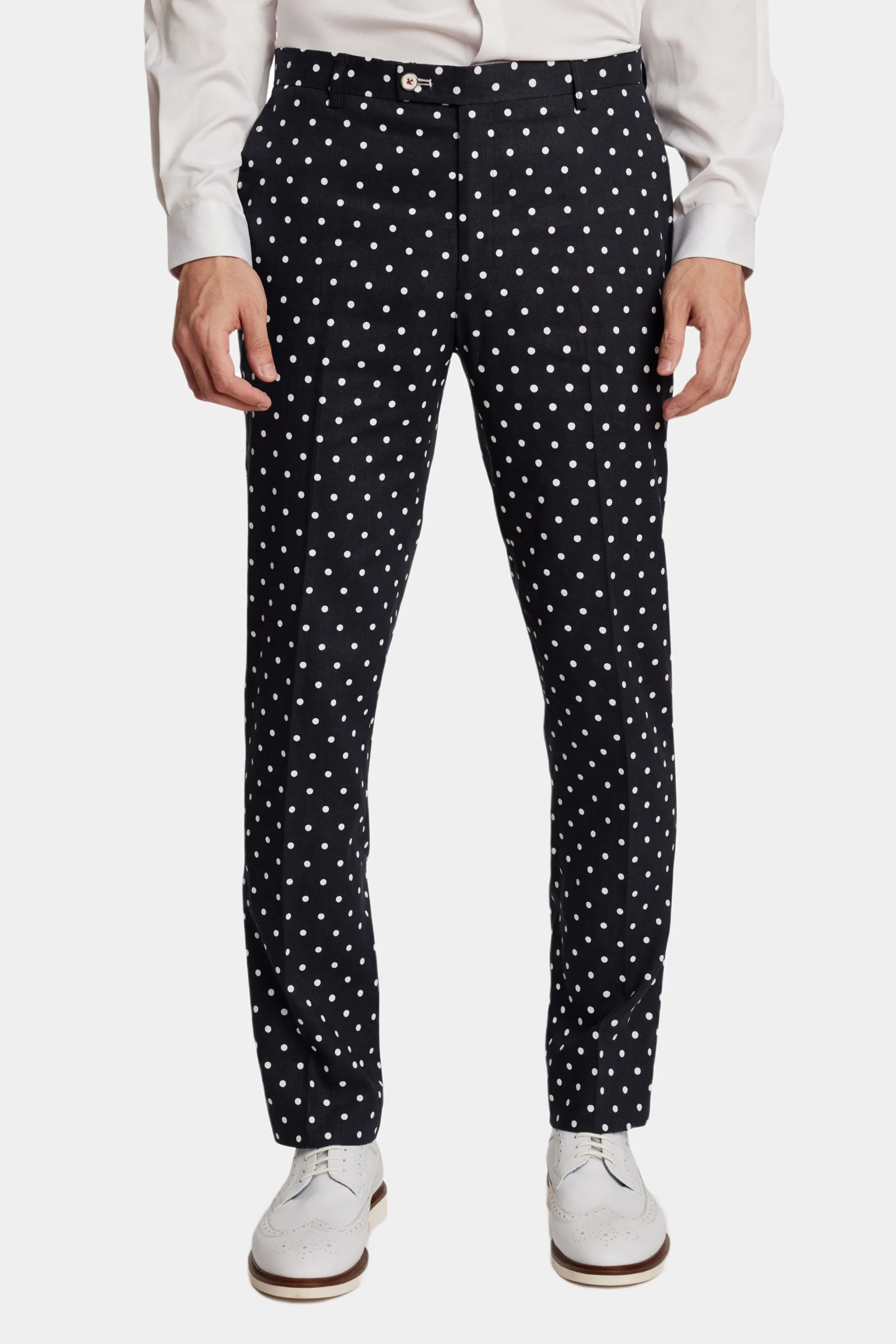 Polka Dots Slim Downing Pants