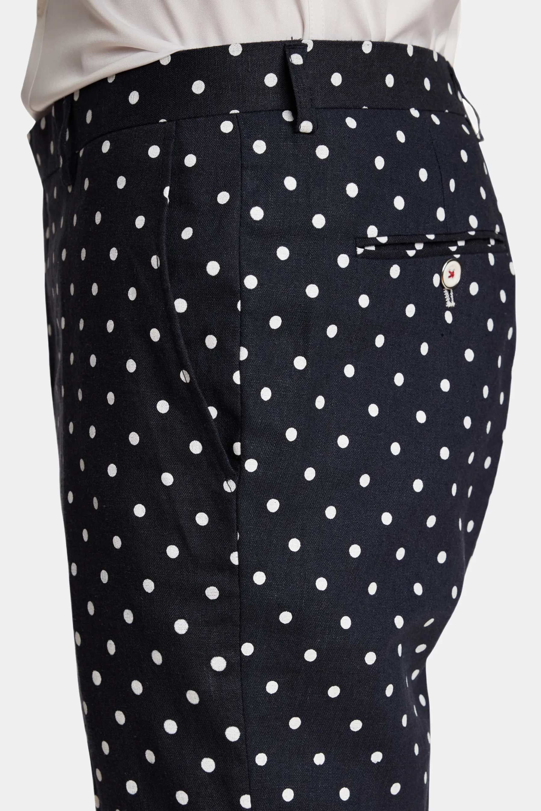 Polka Dots Slim Downing Pants