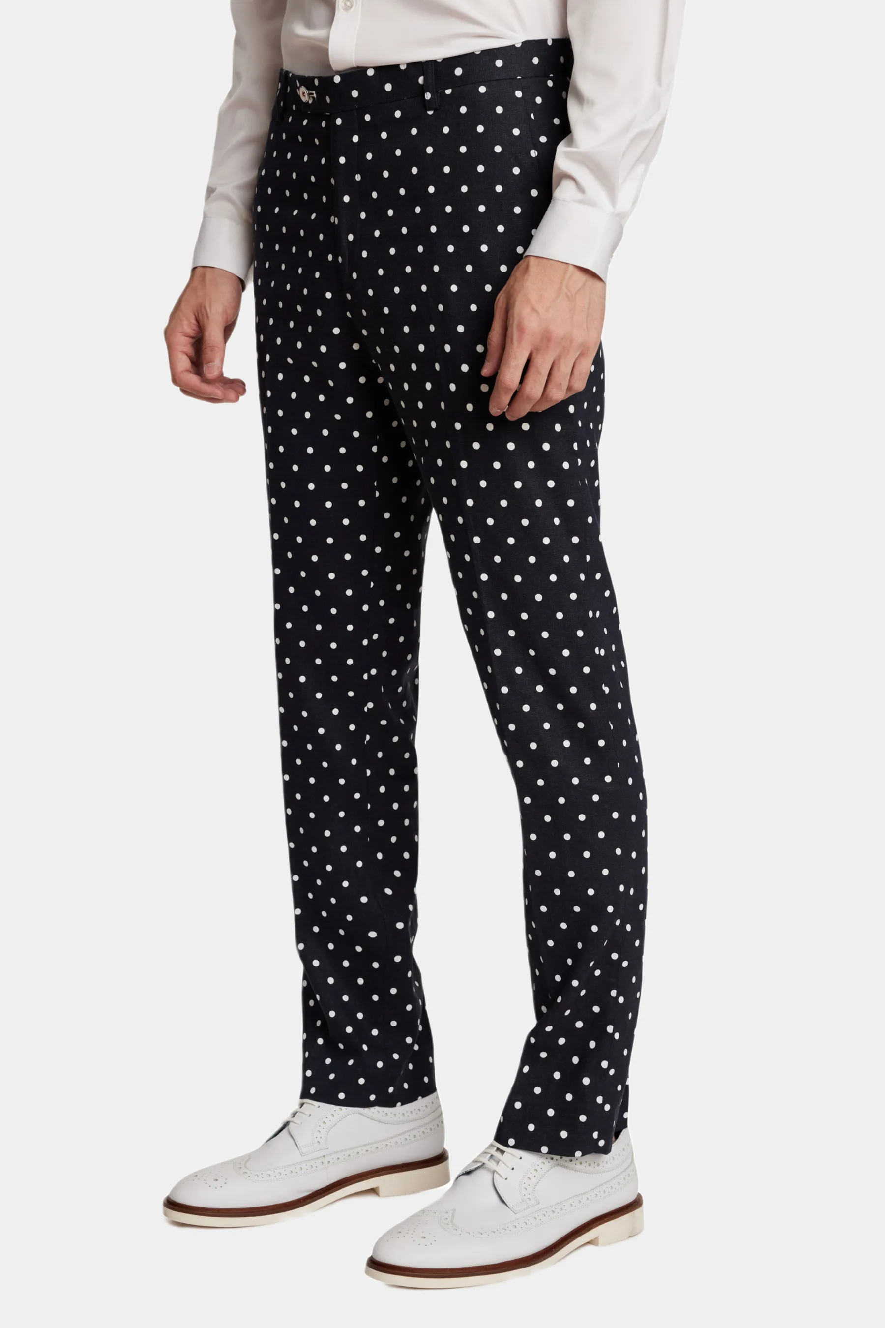 Polka Dots Slim Downing Pants