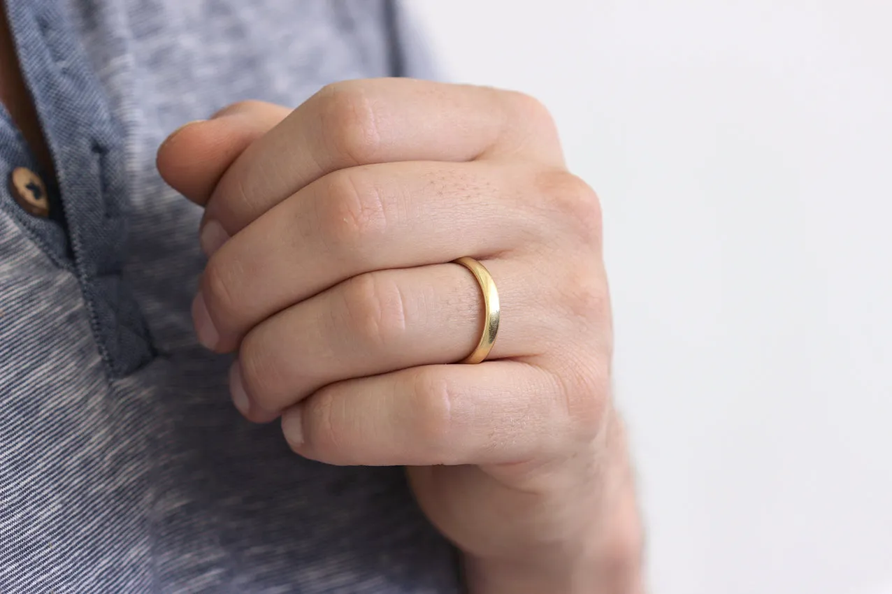 Basic Wedding Band - Comfort Fit Gold Wedding Band