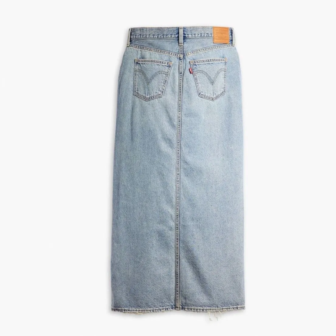 Levi’s ANKLE Column Skirt Please Hold Med Indigo - Worn In