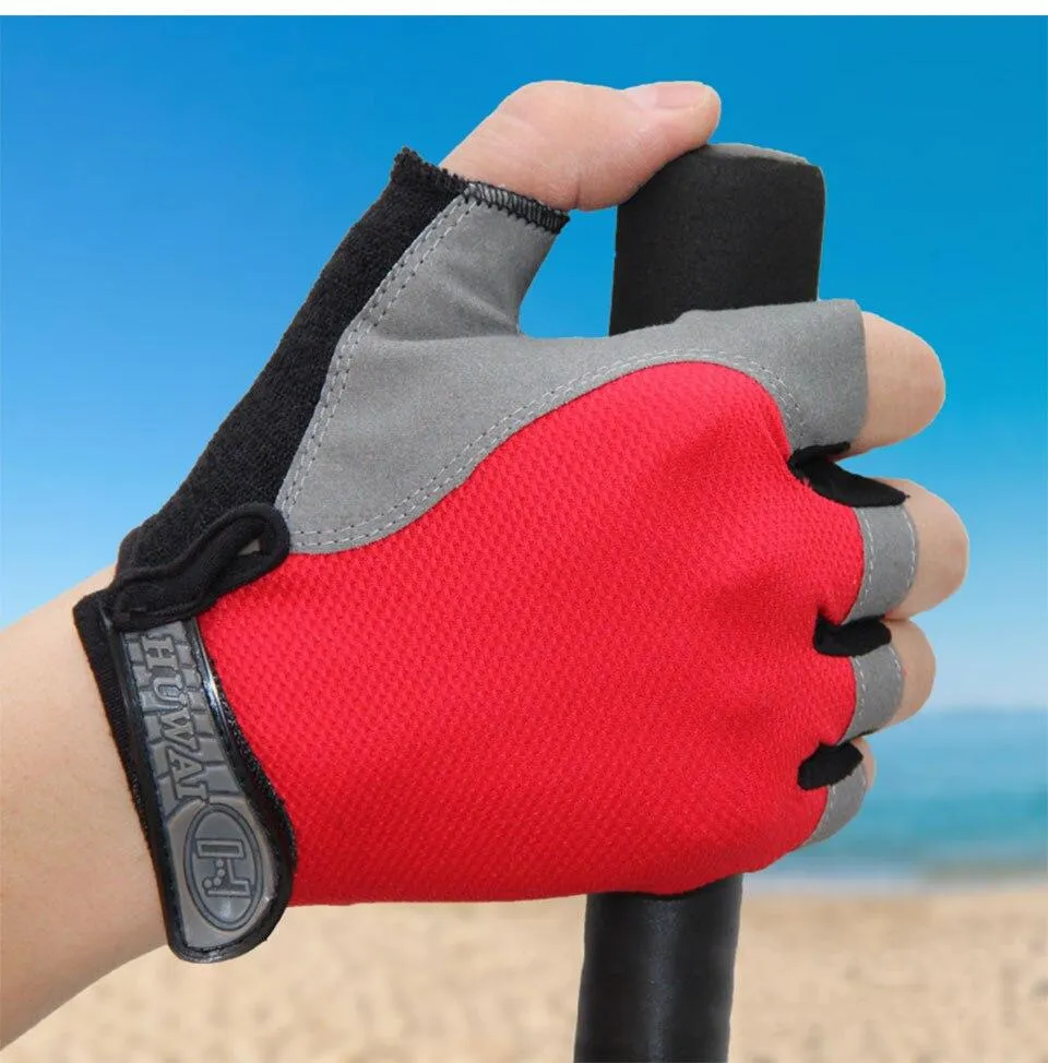 Cycling Gloves Anti-slip Anti-sweat Men Women Half Finger Gloves Breathable Anti-shock Sports Gloves MTB Bike Bicycle Glove