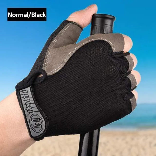 Cycling Gloves Anti-slip Anti-sweat Men Women Half Finger Gloves Breathable Anti-shock Sports Gloves MTB Bike Bicycle Glove