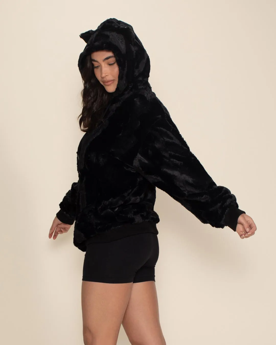 Black Panther Classic ULTRA SOFT Faux Fur Hoodie | Women's