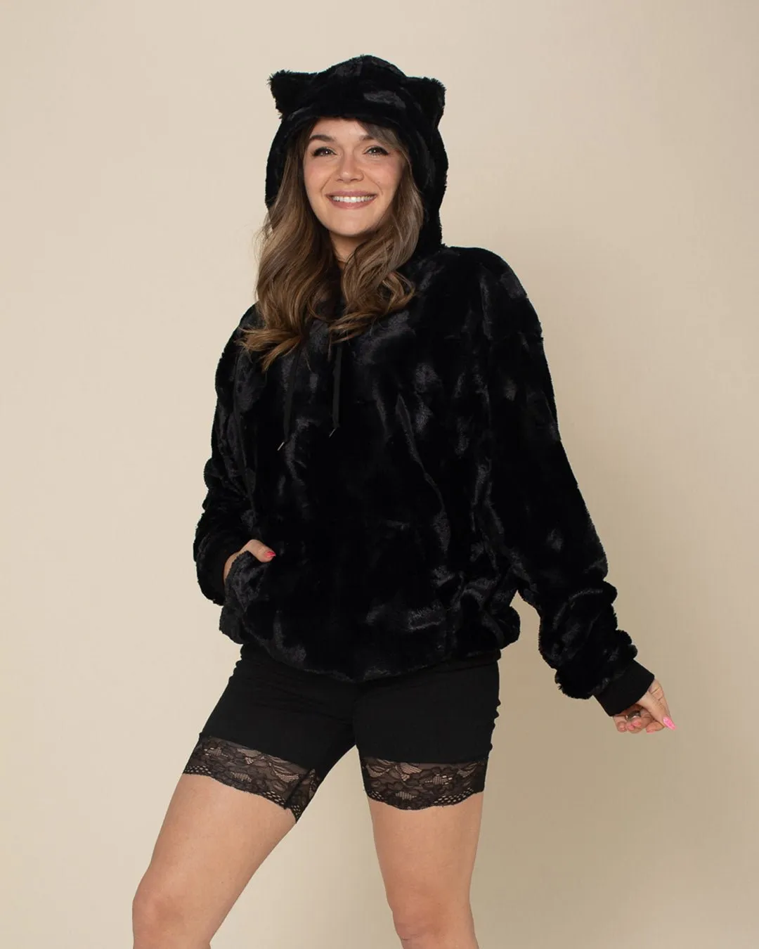 Black Panther Classic ULTRA SOFT Faux Fur Hoodie | Women's