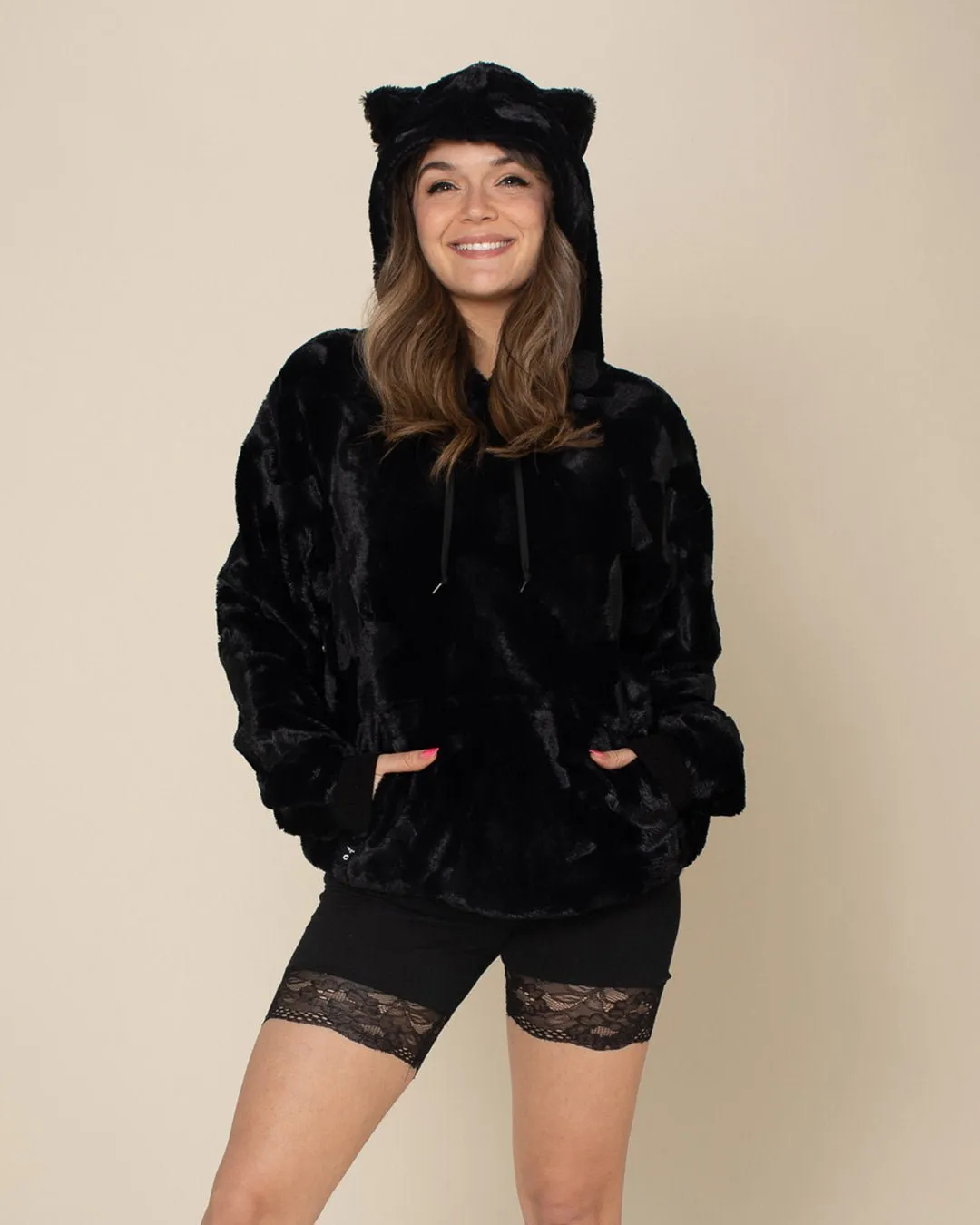 Black Panther Classic ULTRA SOFT Faux Fur Hoodie | Women's