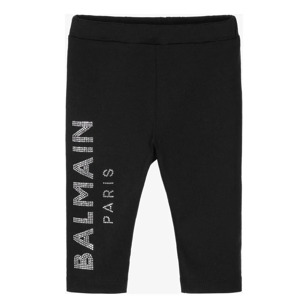 Black Side Logo Leggings