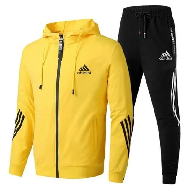 Striped Tracksuits-Sports Outfit Sets