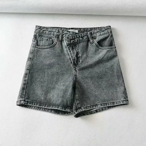 Women Denim Shorts High-waist Shorts