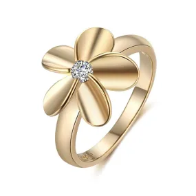 Classic Zircon Flower Rings For Women