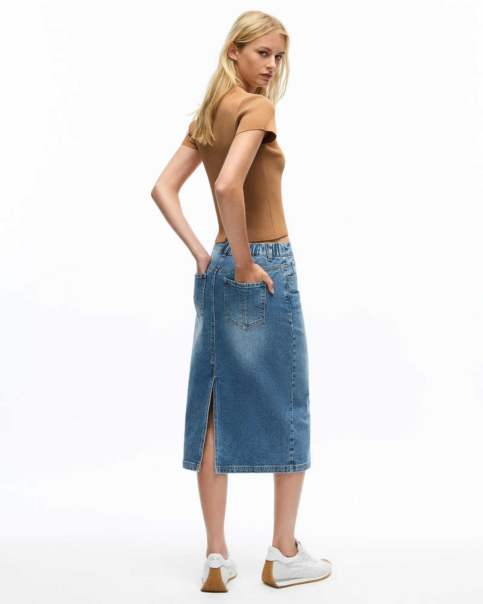 INDI SKIRT - MID INDIGO