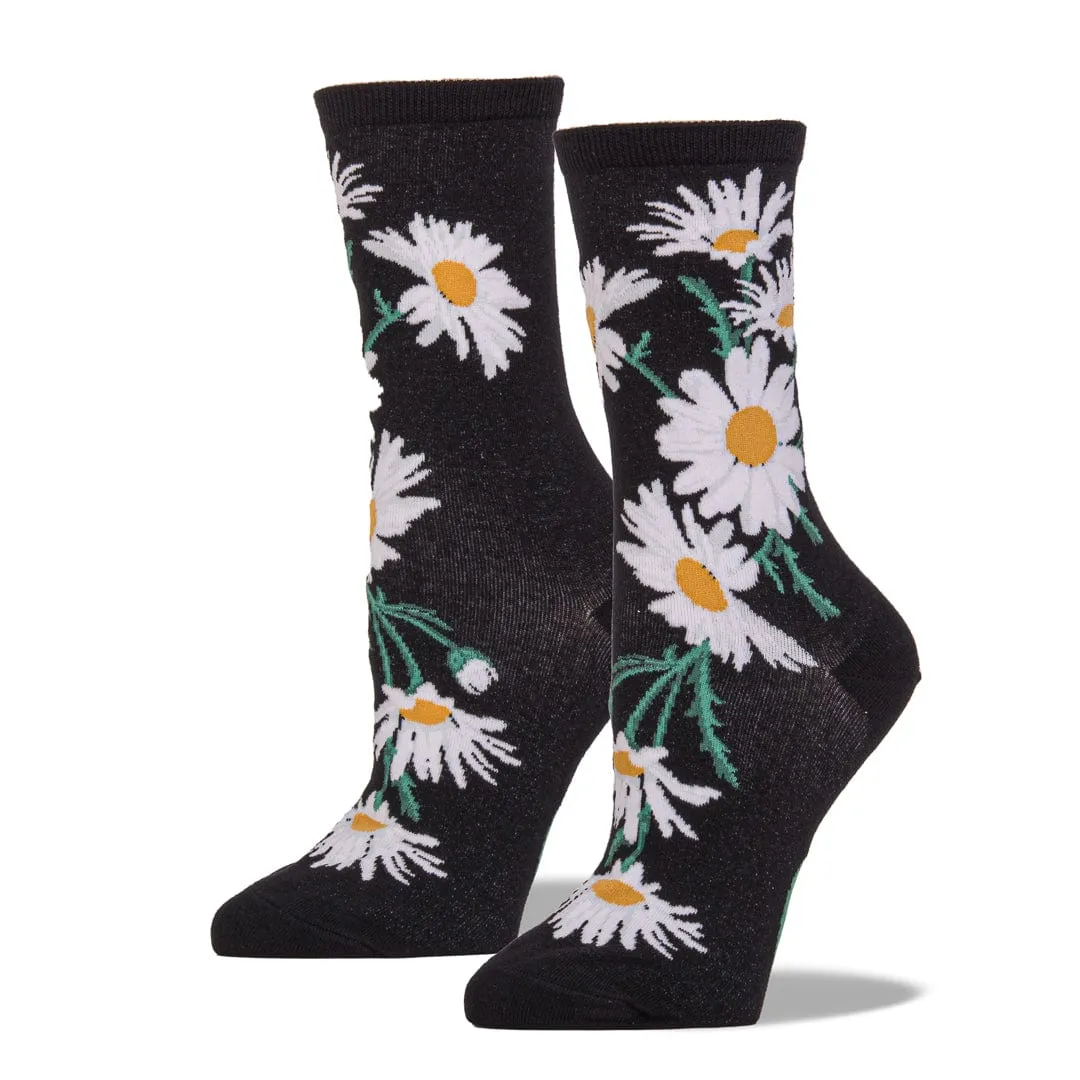 Crazy for Daisies Women's Crew Socks