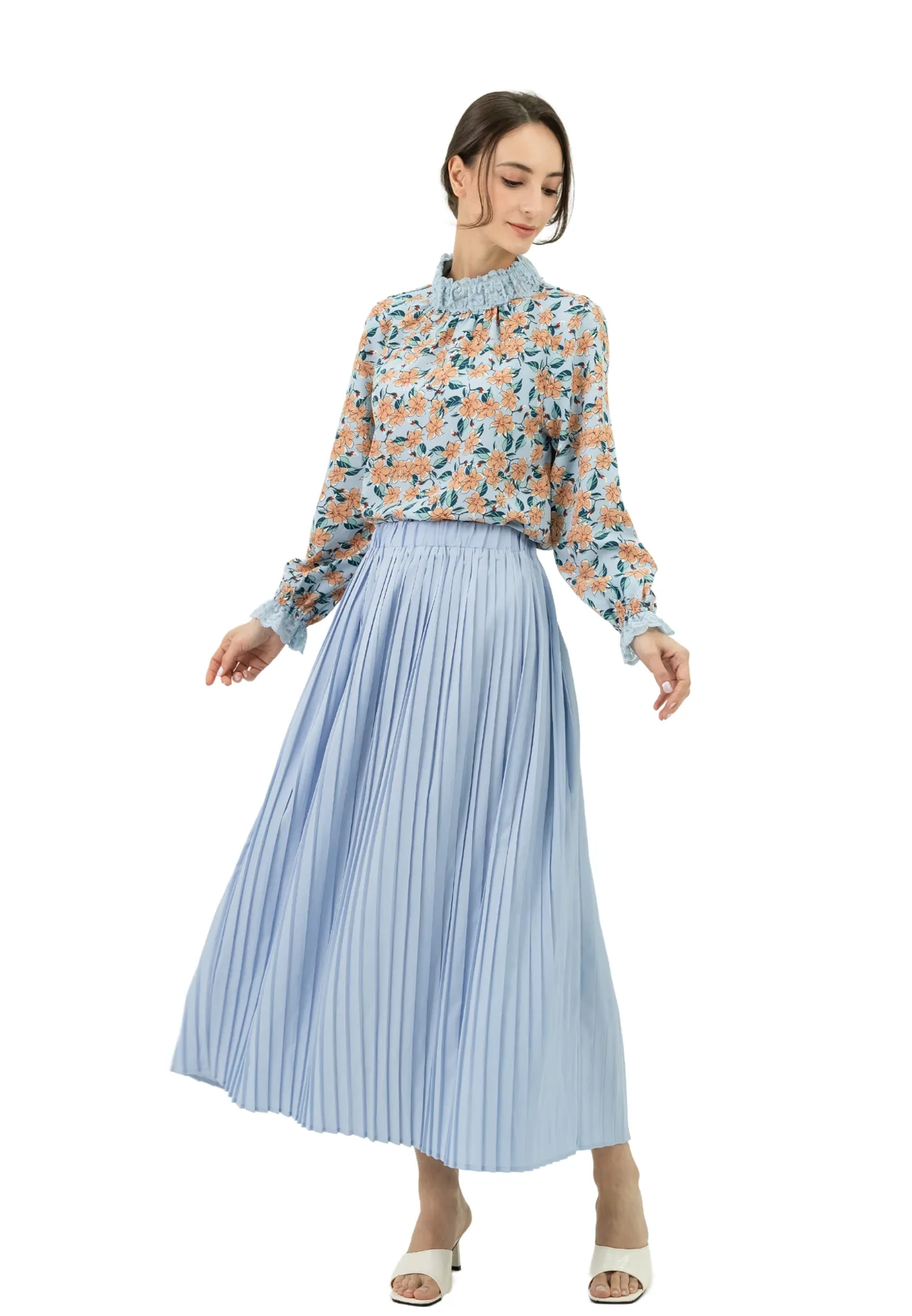 DAISY By VOIR Pleated Maxi Skirt