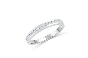 Diamond Wedding Band 0.32 ct tw Round-Cut 14K White Gold BAN061