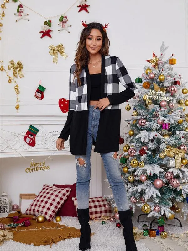 Christmas Print Casual  Women Cardigan Sweater