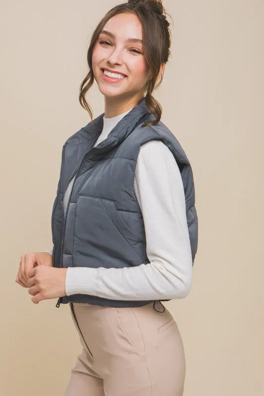 Zip It Up Puffer Vest With Pockets