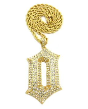 Full Diamond Letter Pendant Hip Hop Drake  Necklace