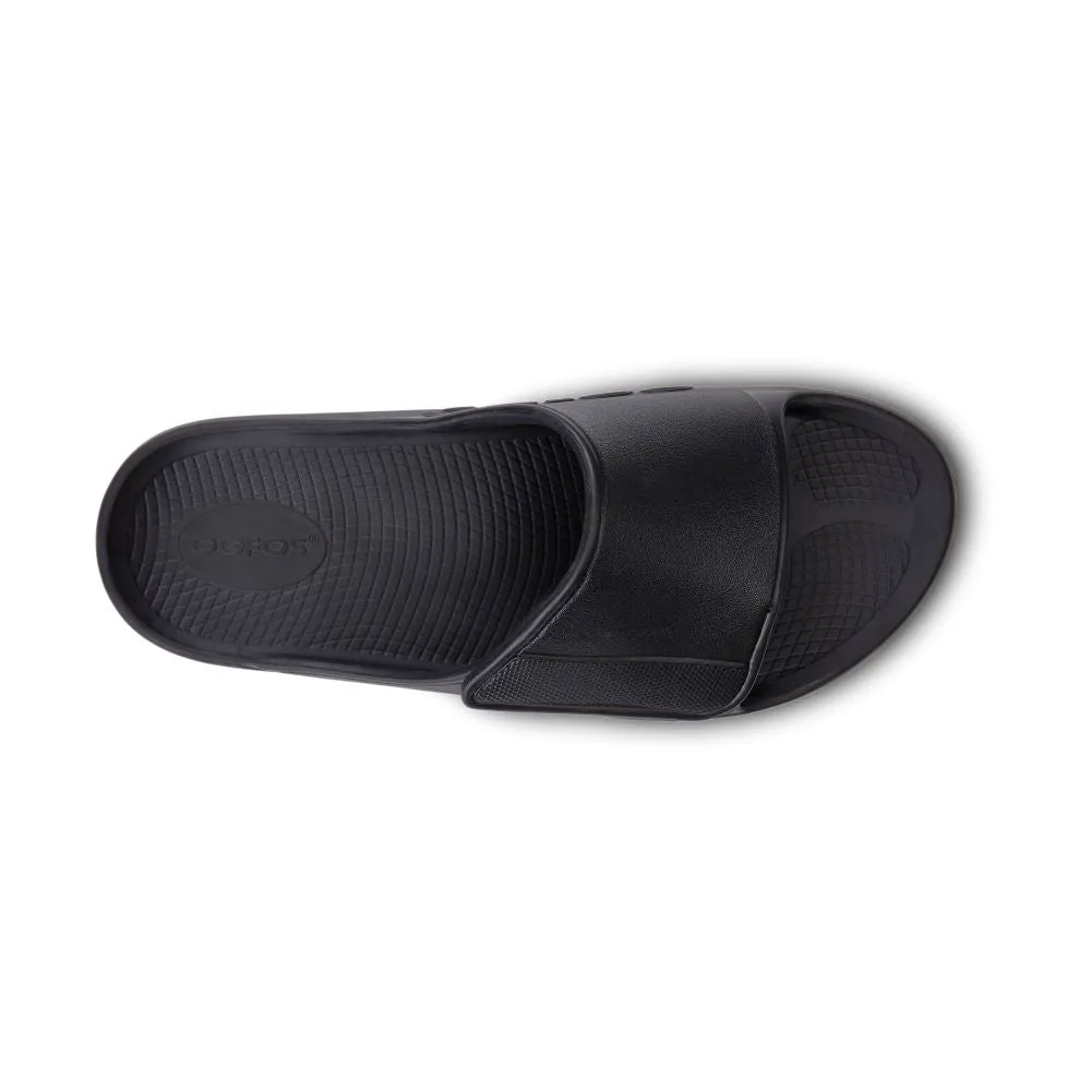 'OOFOS' Unisex OOahh Sport Flex Slide - Black Matte