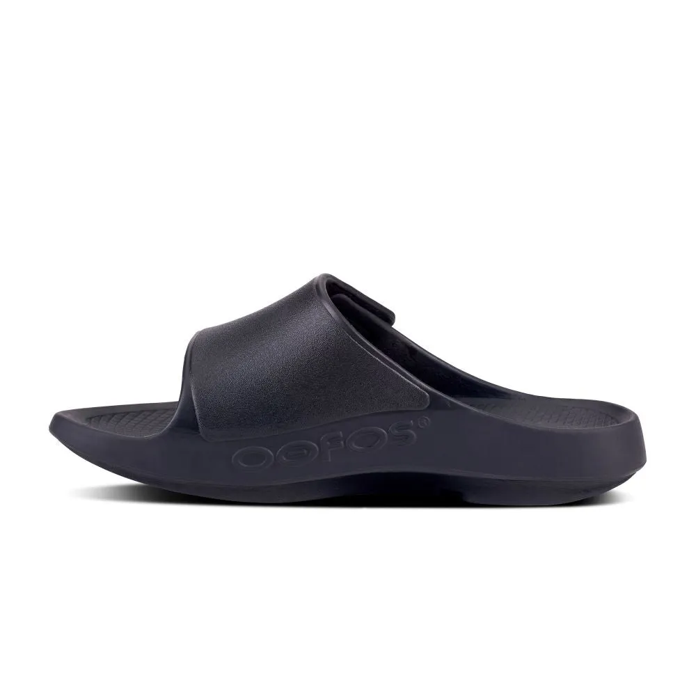 'OOFOS' Unisex OOahh Sport Flex Slide - Black Matte