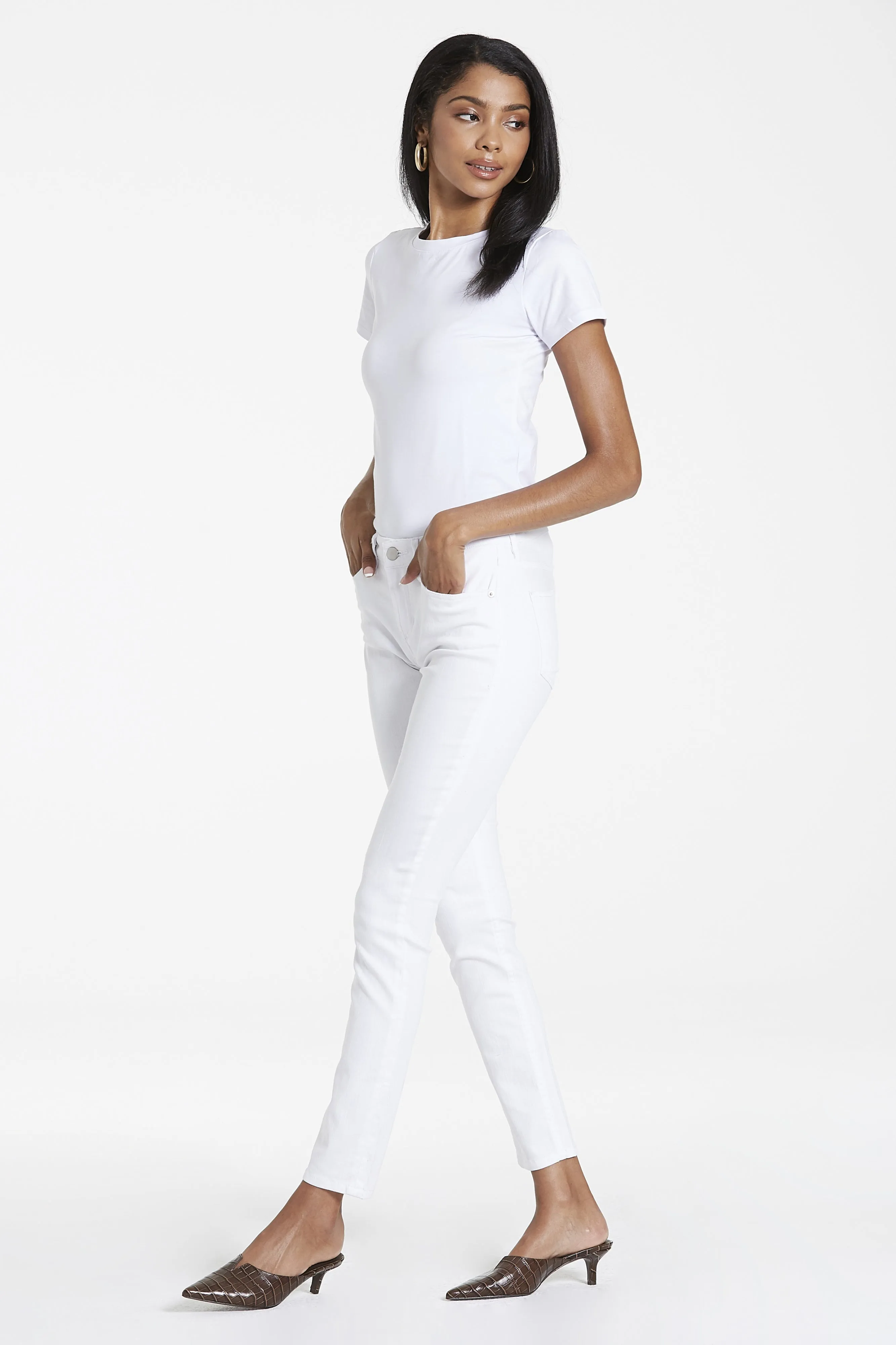 Gisele High Rise Skinny Jeans White