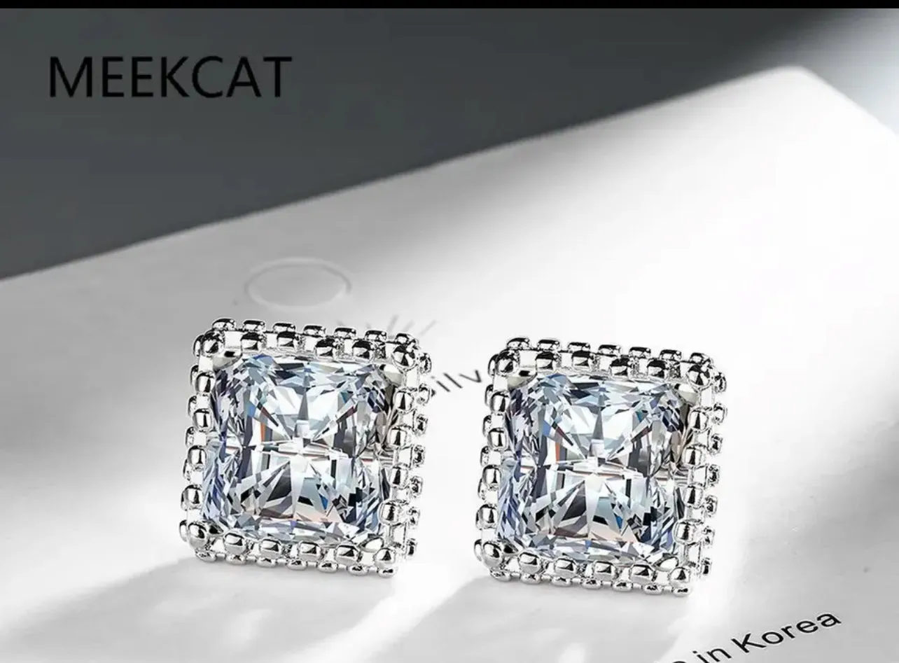 Stud Earrings For Women Princess Cut Earrings S281435