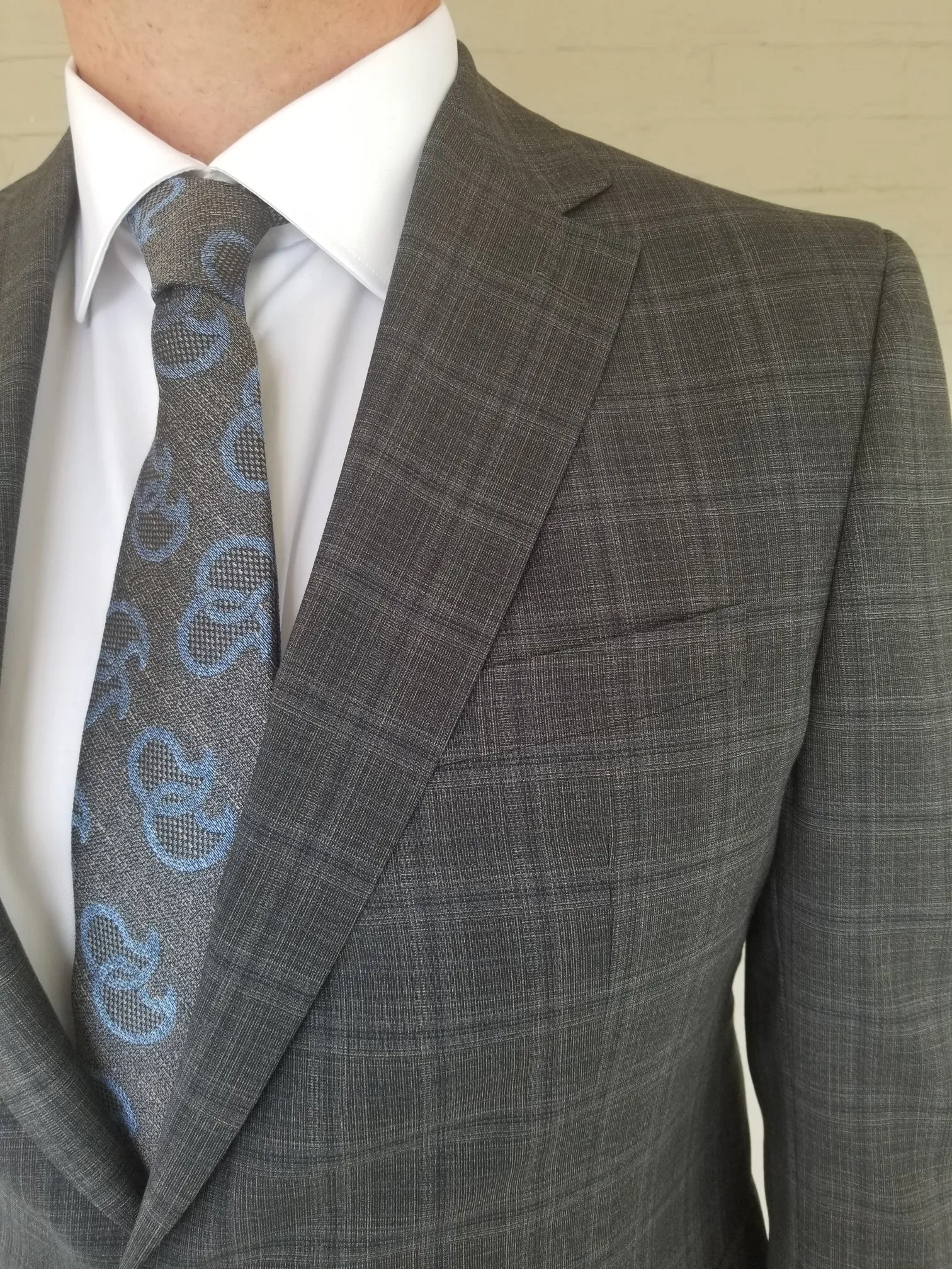 JACK VICTOR WINDOW PANE SUIT GREY 3192009 ESPRIT