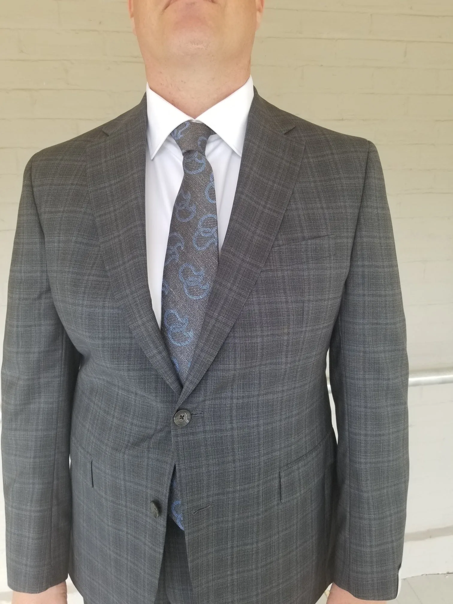 JACK VICTOR WINDOW PANE SUIT GREY 3192009 ESPRIT