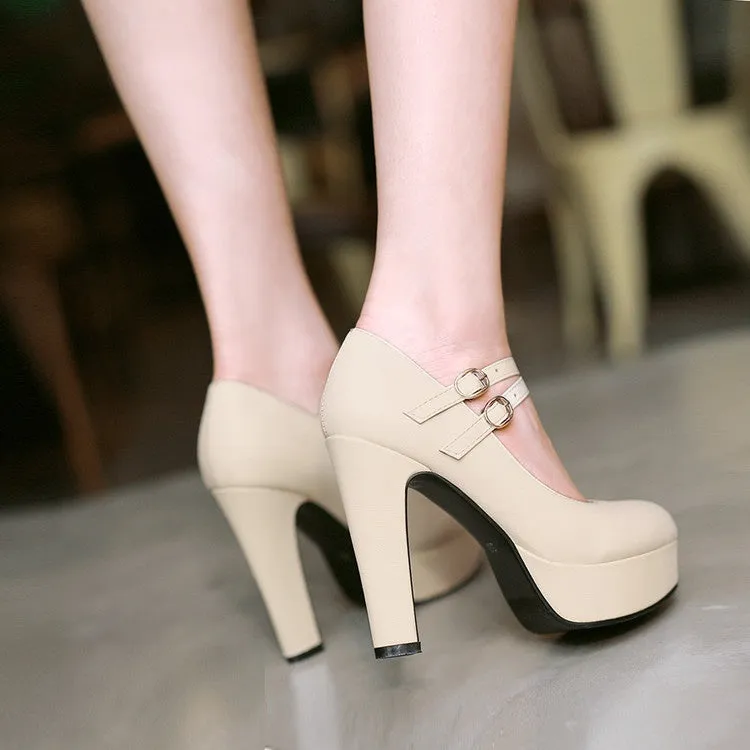 Women's Platform Pumps High Heels Dress Shoes