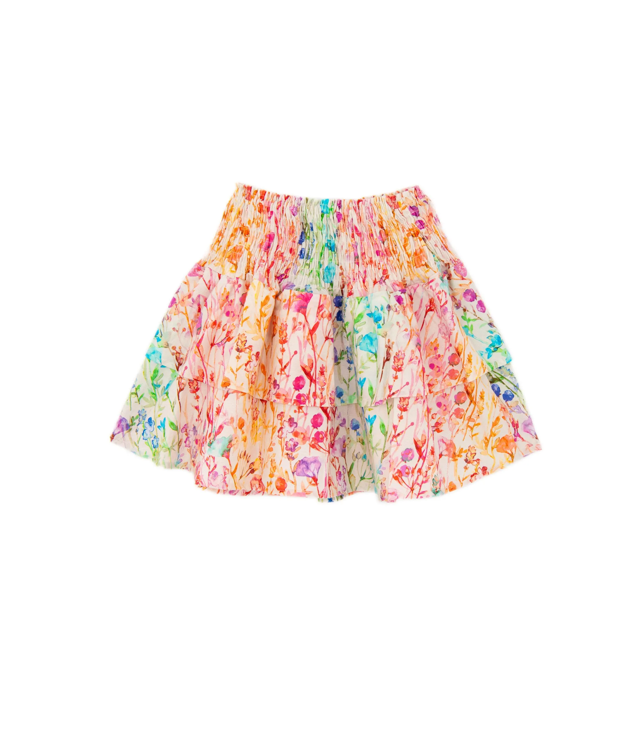 Theme Girls Jules Mini Skirt Rainbow Watercolor Floral