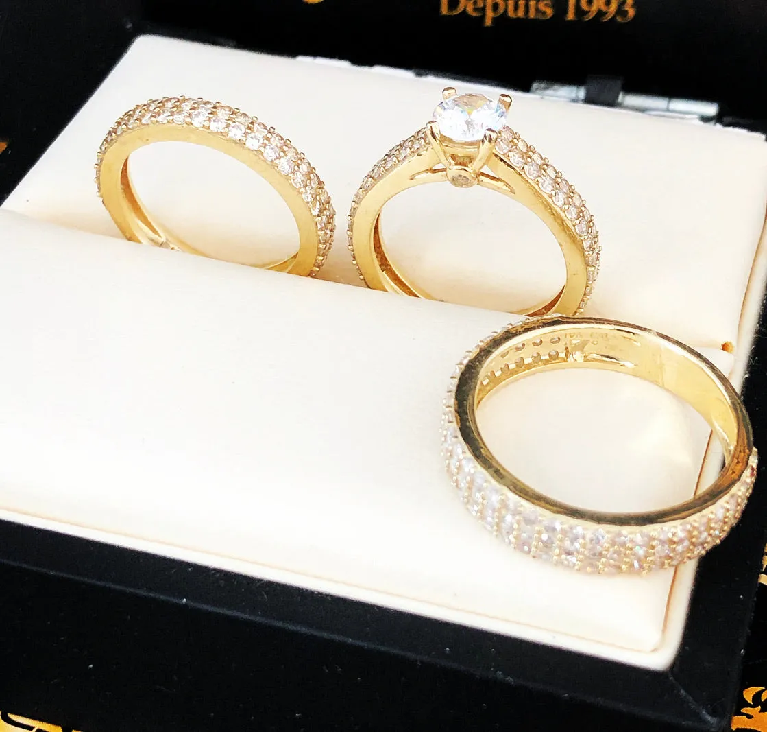 Trio wedding rings TWR007