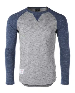 Men Athletic Fit Baseball Retro Contrast Long Sleeve Raglan T-Shirt